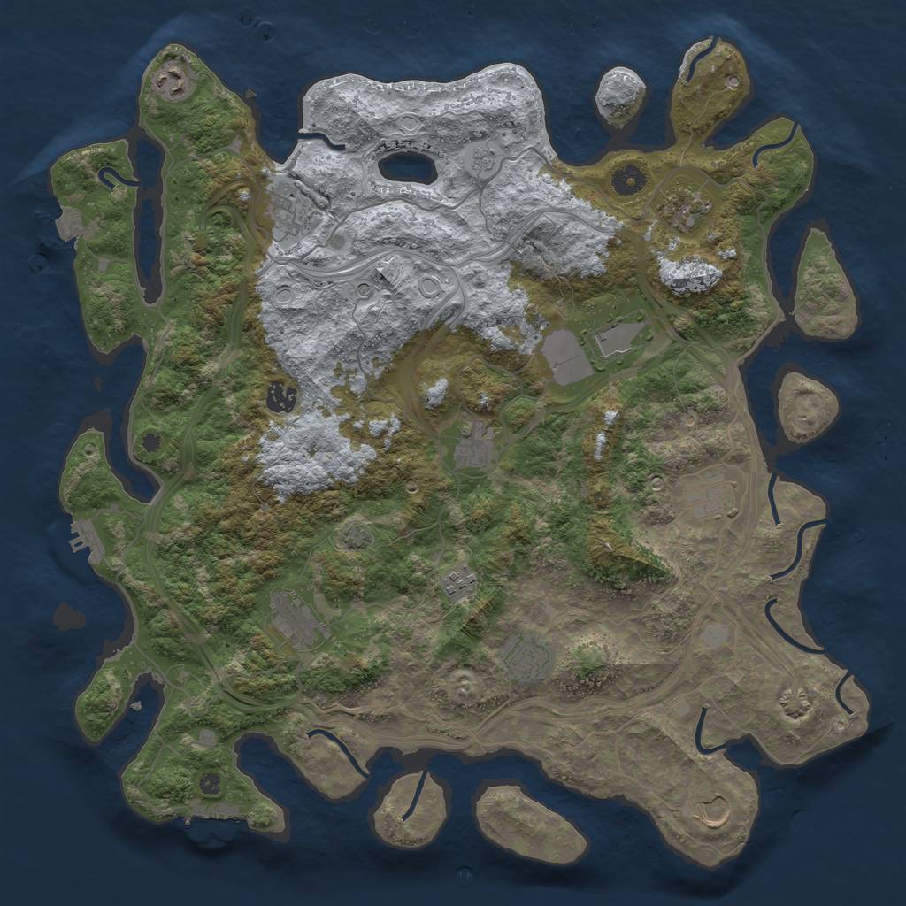 Rust Map: Procedural Map, Size: 4300, Seed: 12849144, 19 Monuments