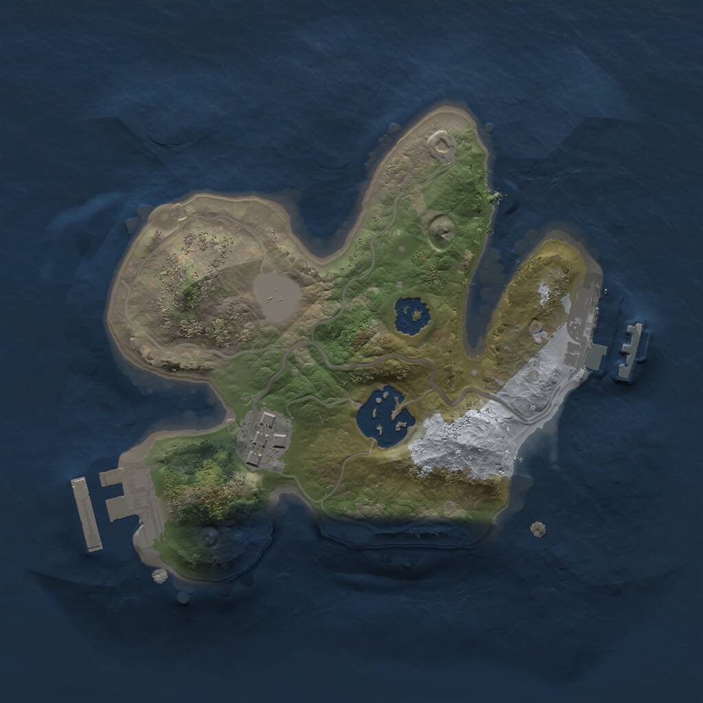 Rust Map: Procedural Map, Size: 1900, Seed: 238738889, 5 Monuments