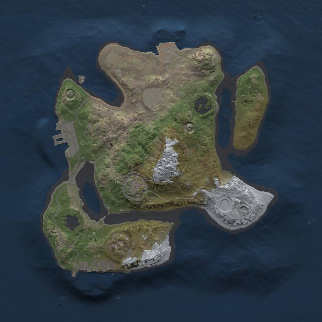 Rust Map: Procedural Map, Size: 1950, Seed: 4321432, 6 Monuments