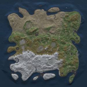 Thumbnail Rust Map: Procedural Map, Size: 4100, Seed: 1995, 18 Monuments