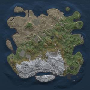 Thumbnail Rust Map: Procedural Map, Size: 3700, Seed: 1541991318, 18 Monuments