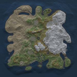 Thumbnail Rust Map: Procedural Map, Size: 3700, Seed: 6587, 17 Monuments