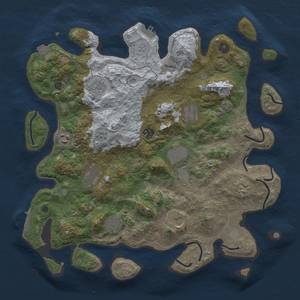 Thumbnail Rust Map: Procedural Map, Size: 4000, Seed: 435145930, 18 Monuments