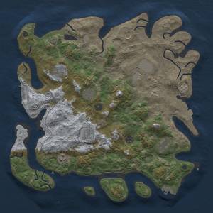 Thumbnail Rust Map: Procedural Map, Size: 4045, Seed: 1216232500, 17 Monuments