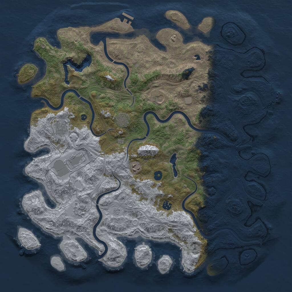 Rust Map: Procedural Map, Size: 4800, Seed: 759942845, 14 Monuments