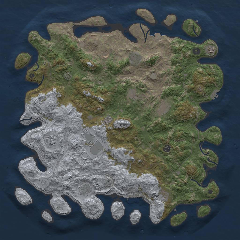 Rust Map: Procedural Map, Size: 4800, Seed: 759942845, 19 Monuments