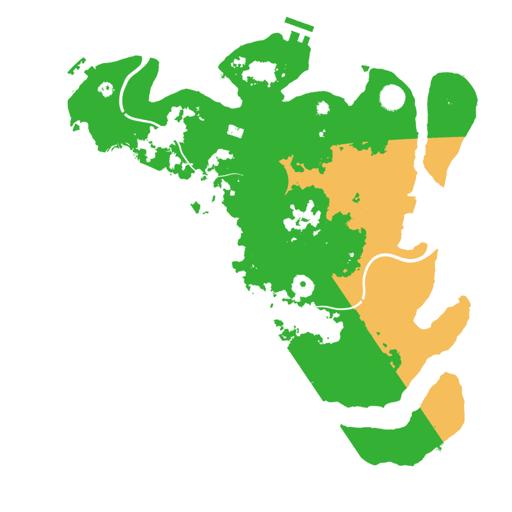 Biome Rust Map: Procedural Map, Size: 3500, Seed: 2135079337