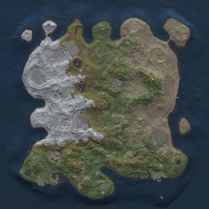 Thumbnail Rust Map: Procedural Map, Size: 3500, Seed: 443887686, 17 Monuments