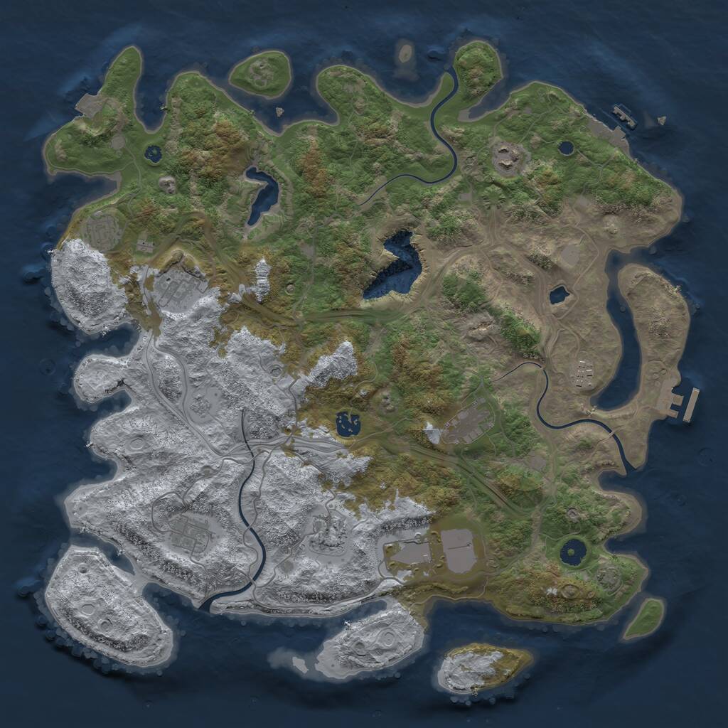 Rust Map: Procedural Map, Size: 4250, Seed: 753855922, 15 Monuments