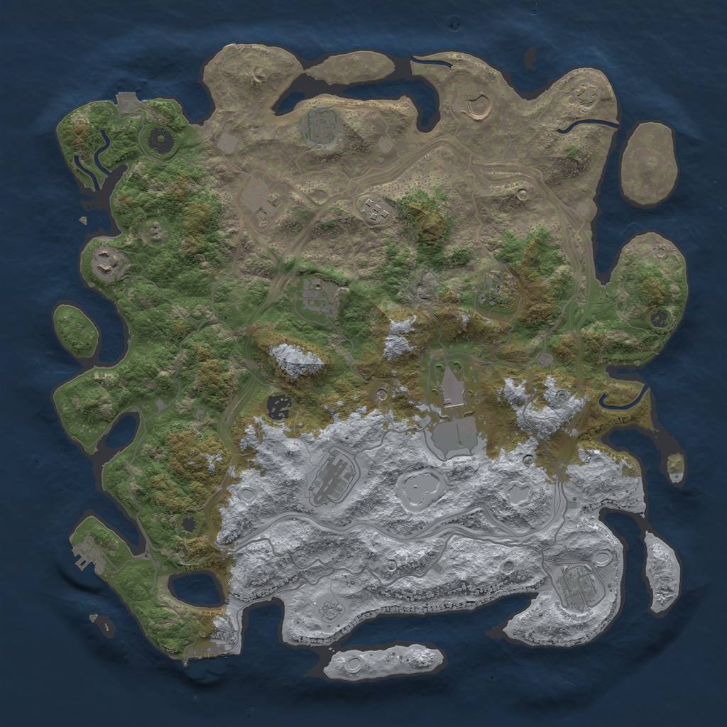 Rust Map: Procedural Map, Size: 4250, Seed: 1006742266, 19 Monuments