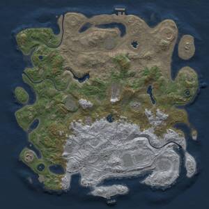 Thumbnail Rust Map: Procedural Map, Size: 4250, Seed: 1006742266, 17 Monuments