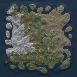 Thumbnail Rust Map: Procedural Map, Size: 4500, Seed: 604661886, 18 Monuments