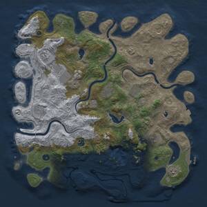 Thumbnail Rust Map: Procedural Map, Size: 4500, Seed: 604661886, 15 Monuments