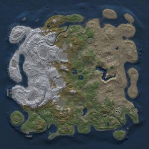 Thumbnail Rust Map: Procedural Map, Size: 4300, Seed: 353452, 15 Monuments