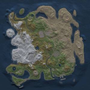 Thumbnail Rust Map: Procedural Map, Size: 3500, Seed: 31612240, 14 Monuments