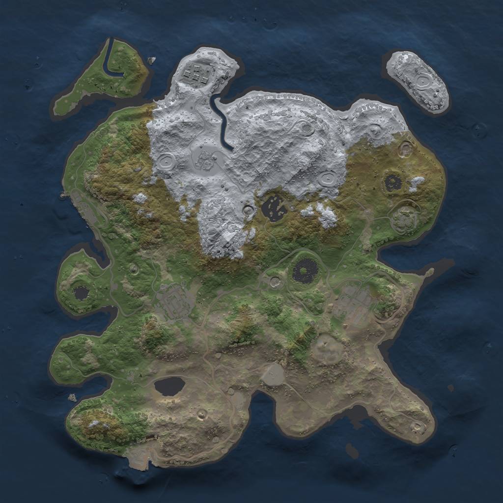 Rust Map: Procedural Map, Size: 3000, Seed: 38138130, 11 Monuments
