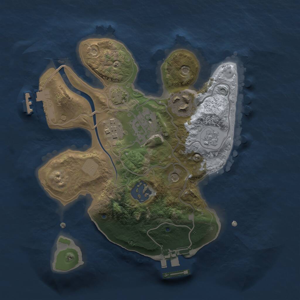 Rust Map: Procedural Map, Size: 2250, Seed: 83257611, 12 Monuments