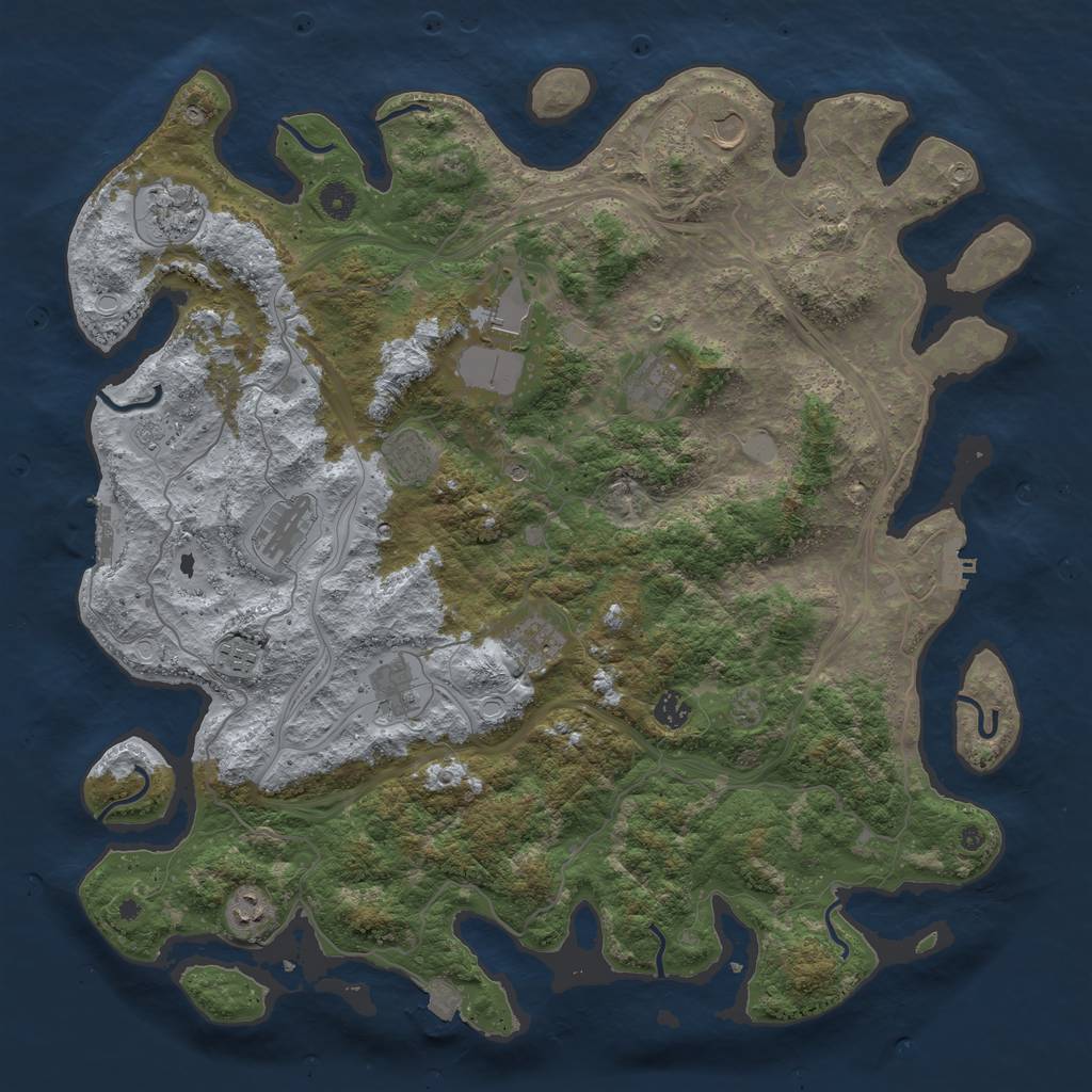 Rust Map: Procedural Map, Size: 4550, Seed: 806, 19 Monuments