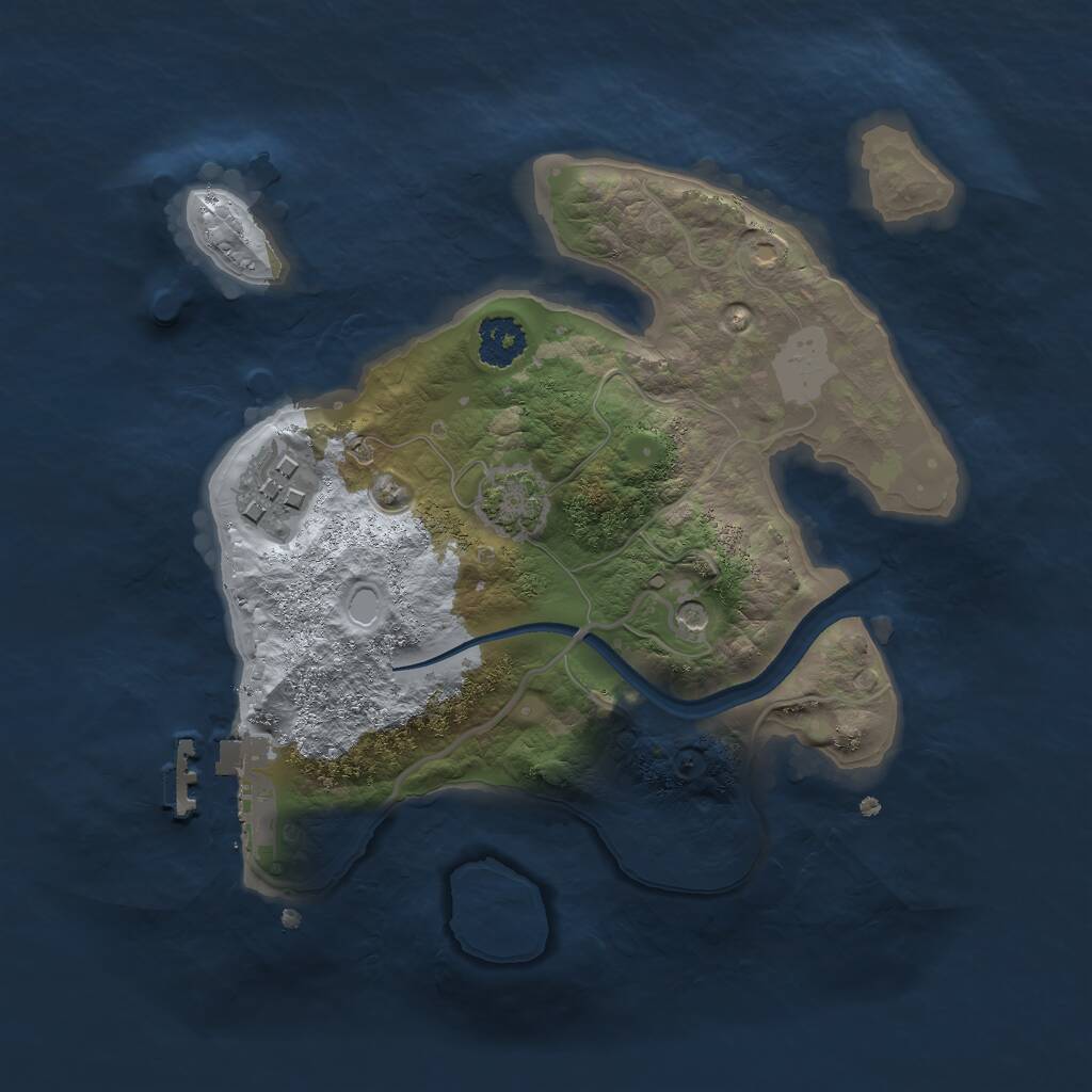Rust Map: Procedural Map, Size: 2200, Seed: 1368155633, 5 Monuments