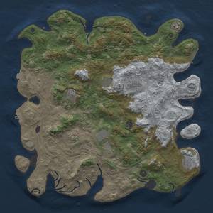 Thumbnail Rust Map: Procedural Map, Size: 4500, Seed: 4991590, 19 Monuments