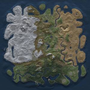Thumbnail Rust Map: Procedural Map, Size: 5000, Seed: 195314, 19 Monuments