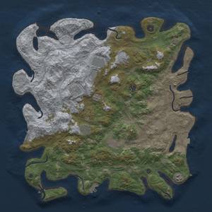 Thumbnail Rust Map: Procedural Map, Size: 4500, Seed: 1119596666, 17 Monuments