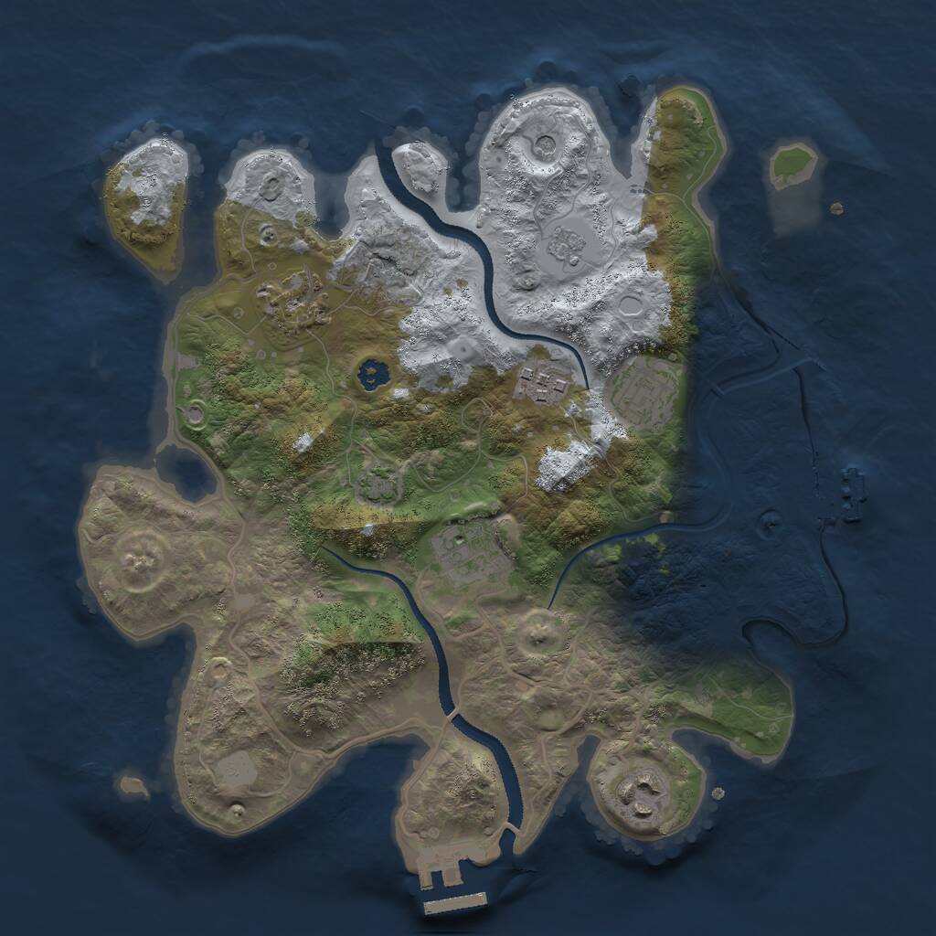 Rust Map: Procedural Map, Size: 3000, Seed: 1516360971, 11 Monuments