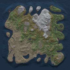 Thumbnail Rust Map: Procedural Map, Size: 3600, Seed: 12208, 17 Monuments