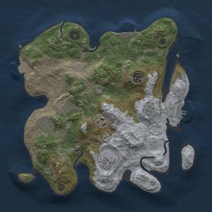 Thumbnail Rust Map: Procedural Map, Size: 3000, Seed: 19822823, 13 Monuments