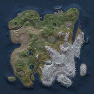 Thumbnail Rust Map: Procedural Map, Size: 3000, Seed: 19822823, 10 Monuments