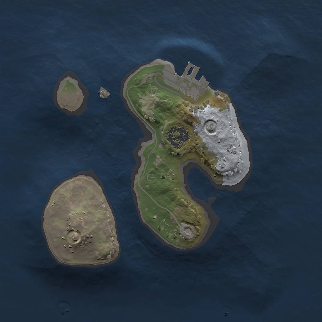 Rust Map: Procedural Map, Size: 1500, Seed: 1144601128, 4 Monuments