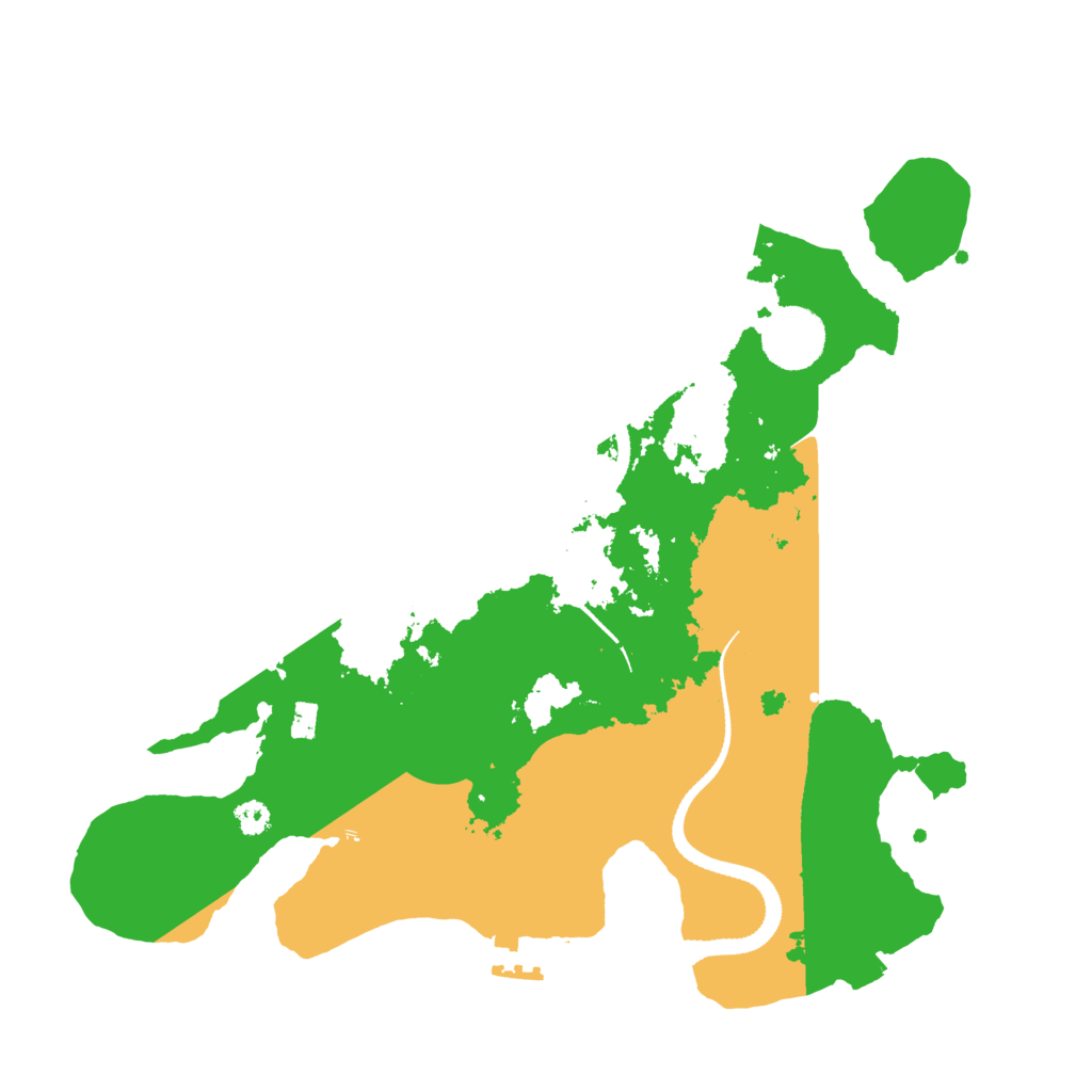 Biome Rust Map: Procedural Map, Size: 3200, Seed: 230803
