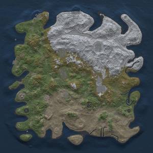 Thumbnail Rust Map: Procedural Map, Size: 4500, Seed: 841717755, 18 Monuments