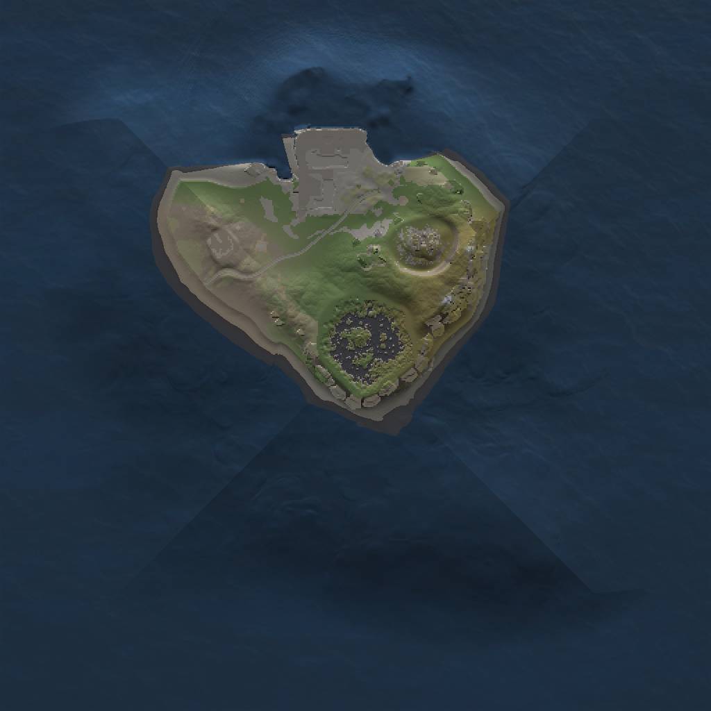 Rust Map: Procedural Map, Size: 1000, Seed: 1323737161, 3 Monuments