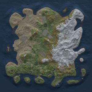 Thumbnail Rust Map: Procedural Map, Size: 3750, Seed: 132719637, 18 Monuments