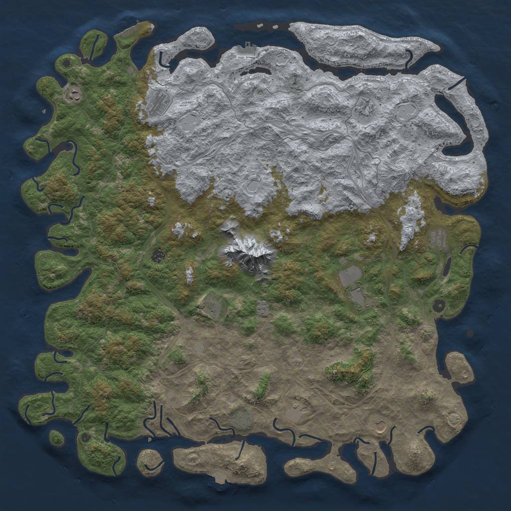 Rust Map: Procedural Map, Size: 6000, Seed: 19961993, 19 Monuments