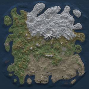 Thumbnail Rust Map: Procedural Map, Size: 5000, Seed: 1258697691, 19 Monuments
