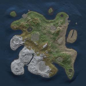 Thumbnail Rust Map: Procedural Map, Size: 2500, Seed: 1790754922, 10 Monuments