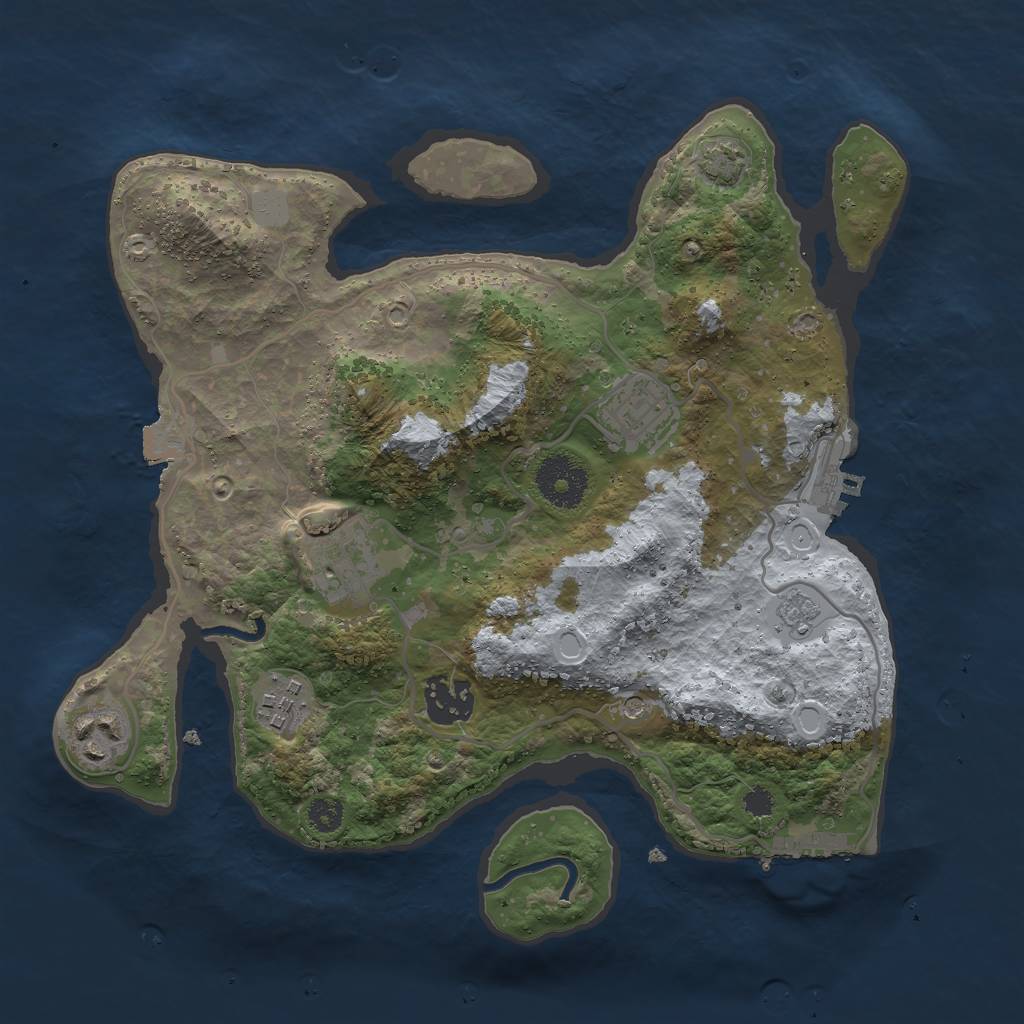 Rust Map: Procedural Map, Size: 3000, Seed: 1931820866, 13 Monuments