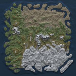 Thumbnail Rust Map: Procedural Map, Size: 6000, Seed: 22082023, 19 Monuments