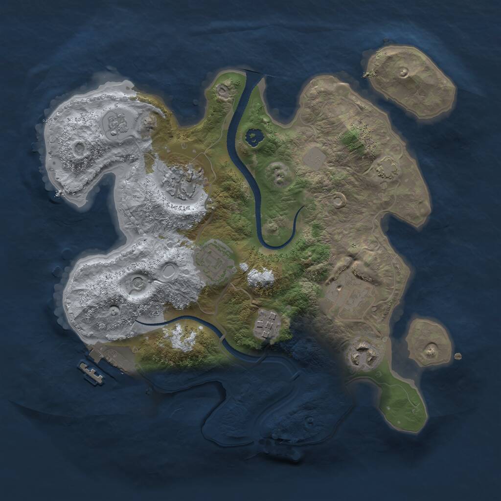 Rust Map: Procedural Map, Size: 2800, Seed: 47052, 10 Monuments