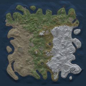 Thumbnail Rust Map: Procedural Map, Size: 4500, Seed: 1238523388, 18 Monuments