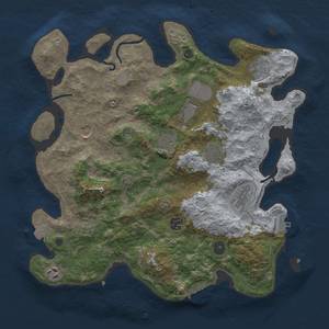 Thumbnail Rust Map: Procedural Map, Size: 3800, Seed: 34234324, 16 Monuments