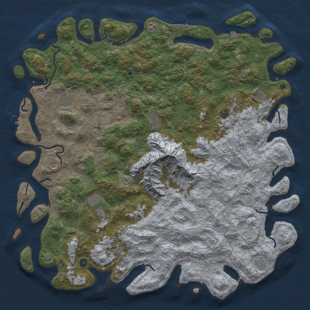 Rust Map: Procedural Map, Size: 6000, Seed: 19012009, 19 Monuments