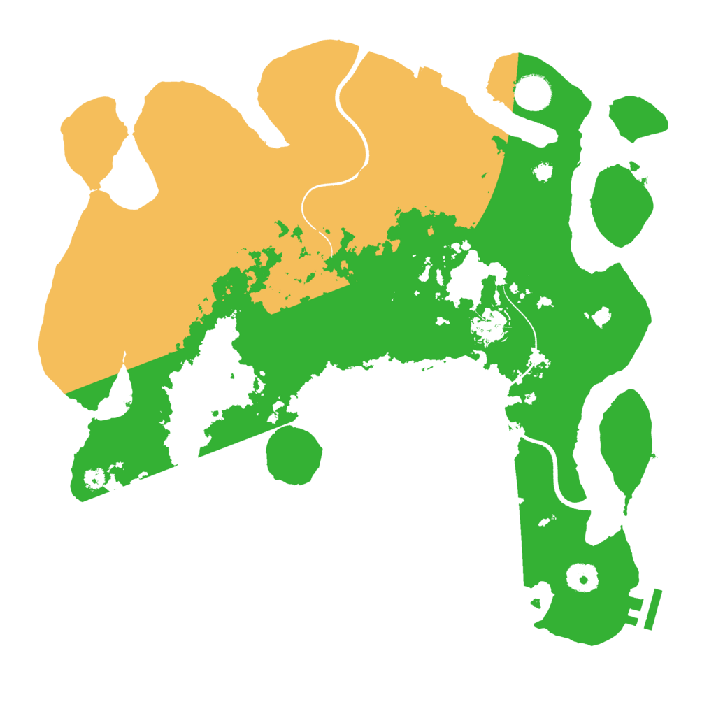 Biome Rust Map: Procedural Map, Size: 3500, Seed: 331389364