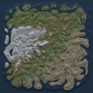 Thumbnail Rust Map: Procedural Map, Size: 6000, Seed: 121741147, 19 Monuments