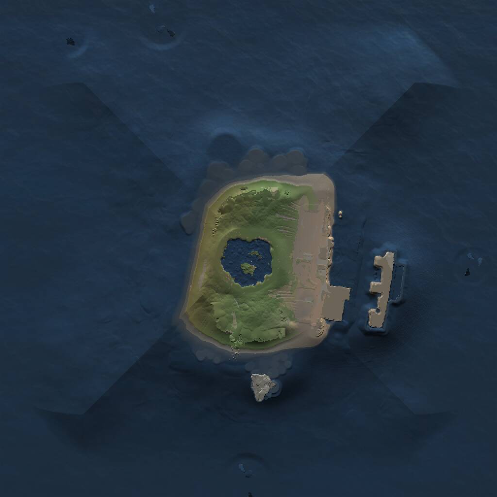 Rust Map: Procedural Map, Size: 1000, Seed: 70805, 2 Monuments