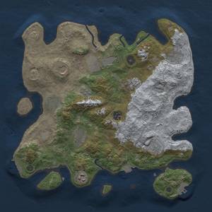 Thumbnail Rust Map: Procedural Map, Size: 3500, Seed: 2678229, 18 Monuments