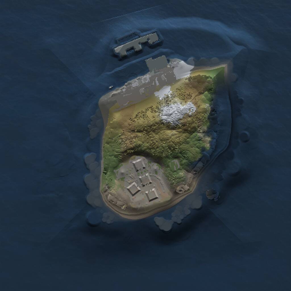 Rust Map: Procedural Map, Size: 1000, Seed: 1895669389, 3 Monuments