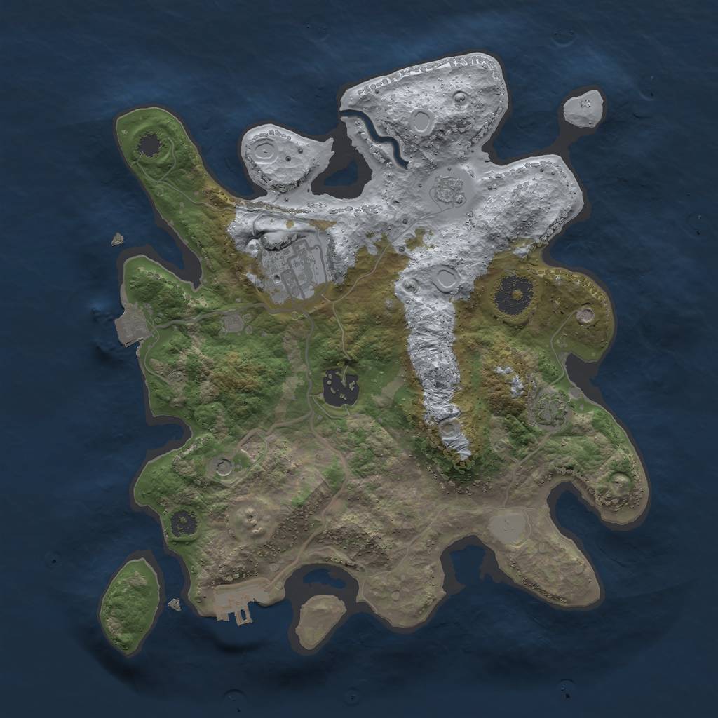 Rust Map: Procedural Map, Size: 2800, Seed: 12346, 9 Monuments